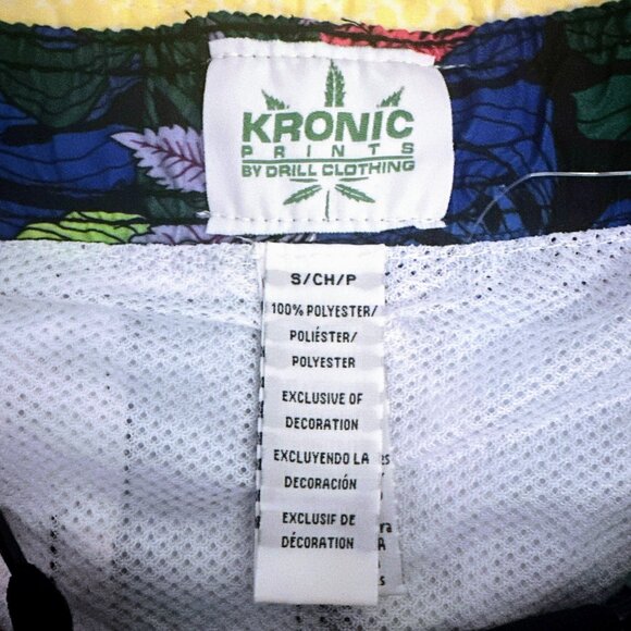 KRONIC PRINTS Men's Weed Pot Surfing Swim Board Shorts Trunks Size Small NWoT - Picture 5 of 6